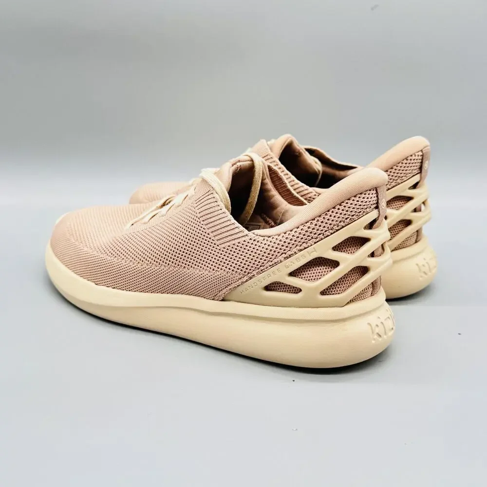 Kizik Shoes Girls 6 Pink Mesh Knit Hands Free Lace Up Athletic Sneakers Casual